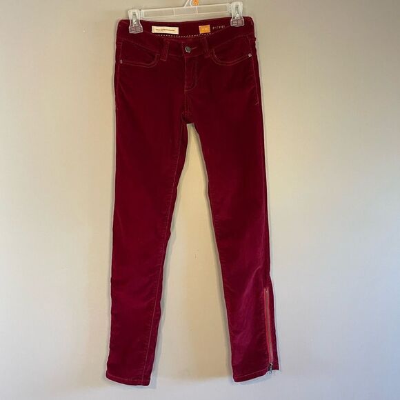Anthropologie Pilcro and the Letterpress Fine Waled Cranberry Corduroy Pant | 25 - Picture 3 of 16